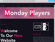 Tablet Screenshot of mondayplayers.com